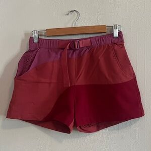 NWT Outdoor Voices Pink Rectrek Colorblock Shorts, Size Small
